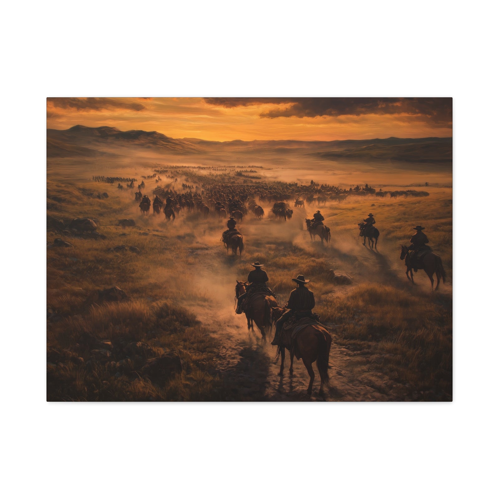 Endless Trails - Horizontal Canvas - Texas Cowboy Creations