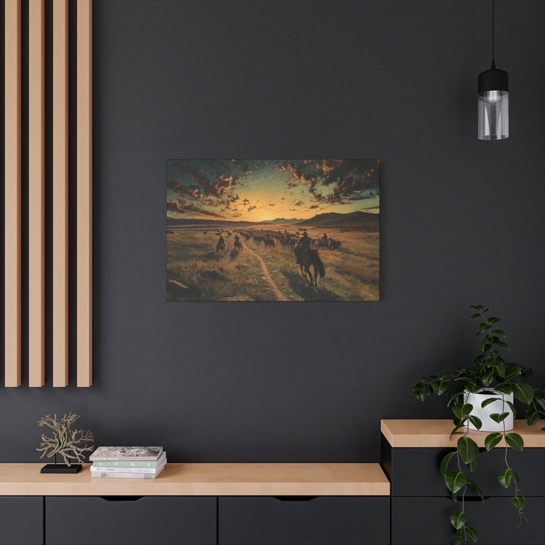Rise and Ride - Horizontal Canvas - Texas Cowboy Creations