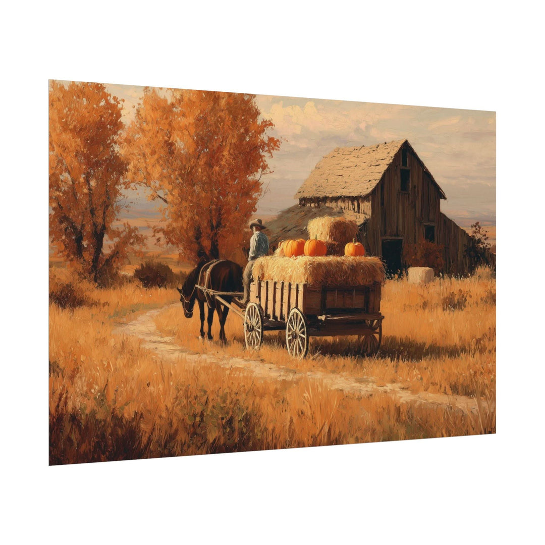 Autumn with Grampa | Fine Art Print - Poster - Texas Cowboy Creations