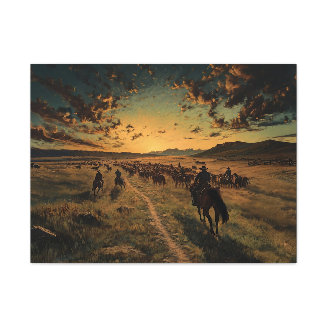 Rise and Ride - Horizontal Canvas - Texas Cowboy Creations
