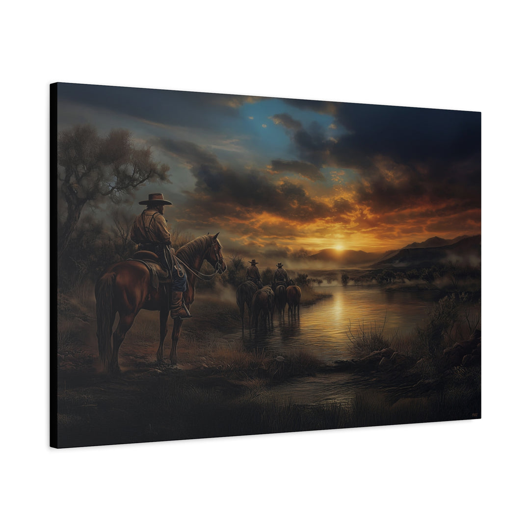 Stewards of the Lone Star Legacy - Horizontal Canvas - Texas Cowboy Creations