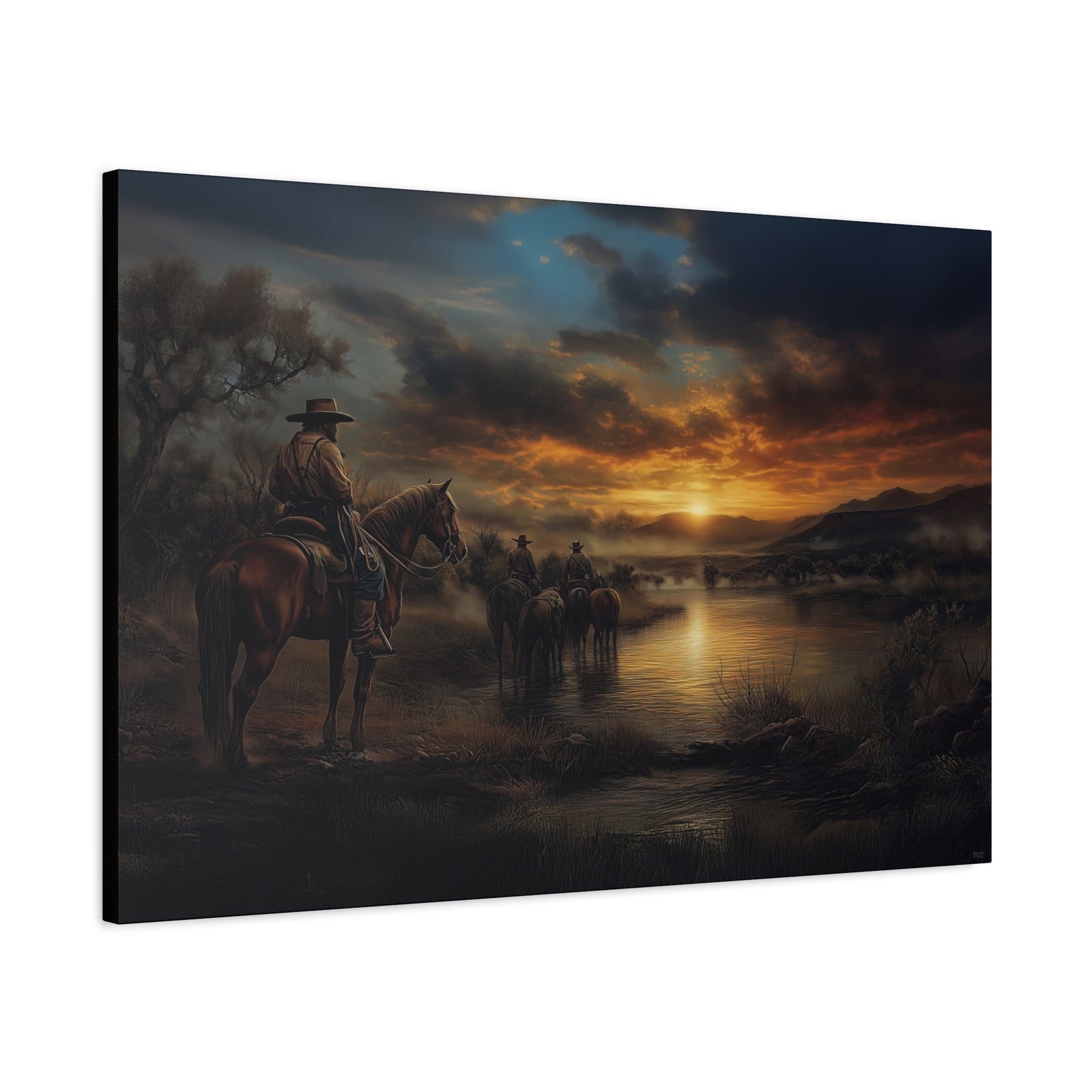 Stewards of the Lone Star Legacy - Horizontal Canvas - Texas Cowboy Creations