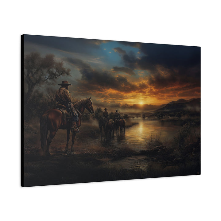 Stewards of the Lone Star Legacy - Horizontal Canvas - Texas Cowboy Creations