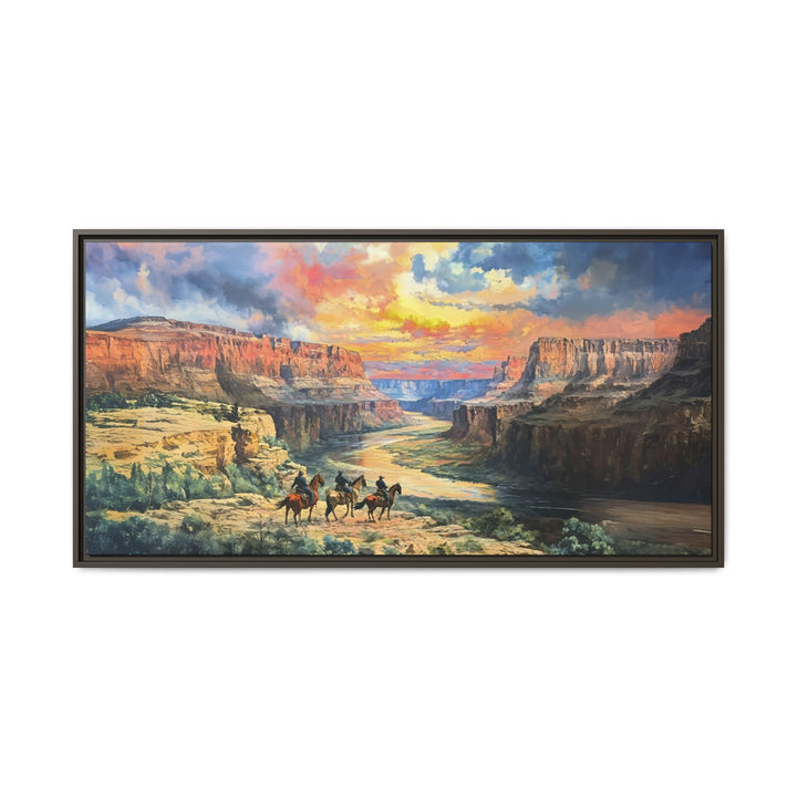 Riders Beneath the Painted Sky | Framed Horizontal keep - Texas Cowboy Creations