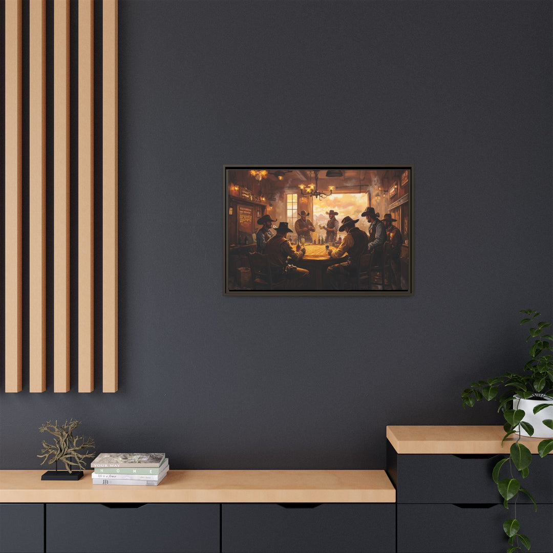 Cards and Cowboys - Framed Horizontal - Texas Cowboy Creations