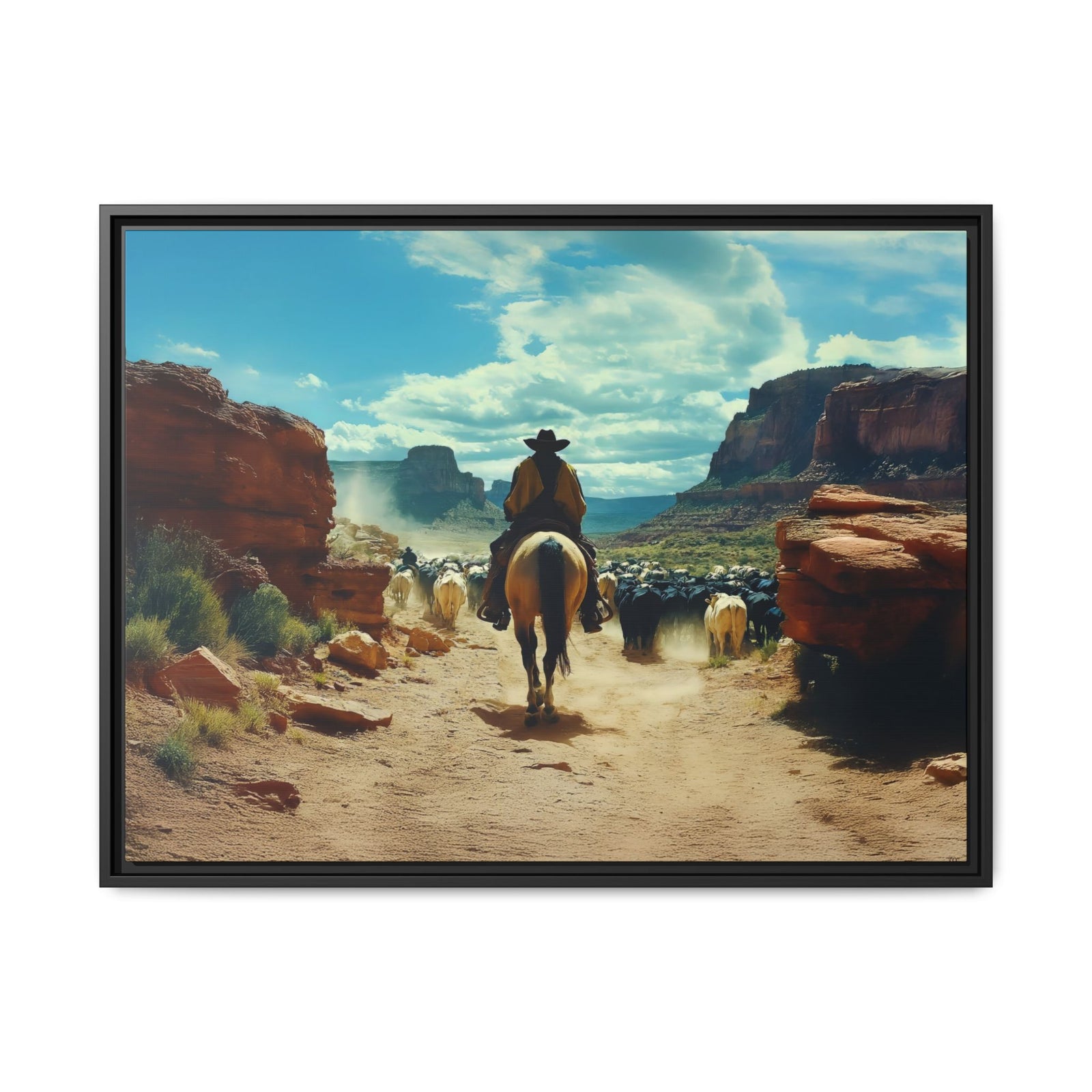 Canyon Drive: The Spirit of the West | Framed Horizontal - Texas Cowboy Creations