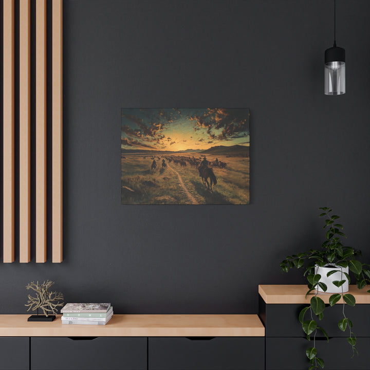 Rise and Ride - Horizontal Canvas - Texas Cowboy Creations