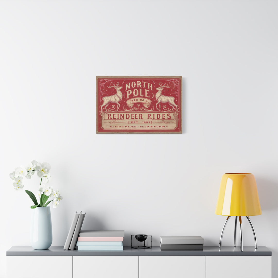 North Pole Trading Co. – Reindeer Rides Canvas - Texas Cowboy Creations