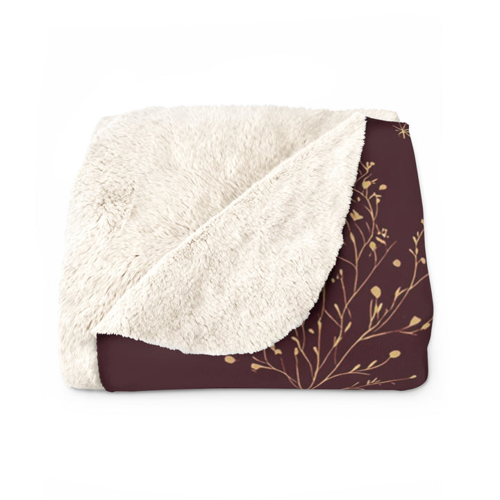 Frosted Reindeer Throw Sherpa Blanket
