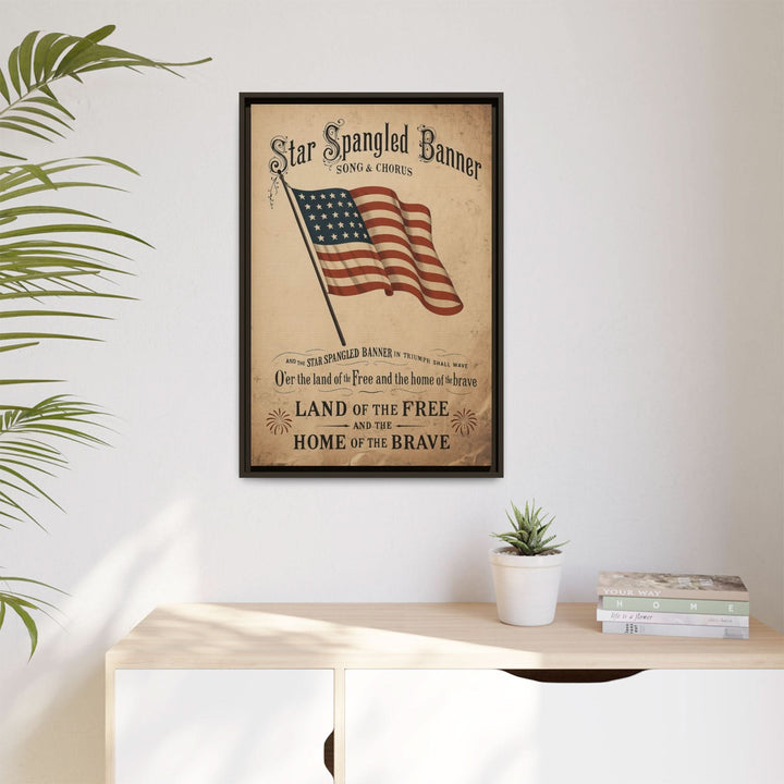 Star - Spangled Honor | Framed Patriotic Canvas Wall Art - Canvas - Texas Cowboy Creations
