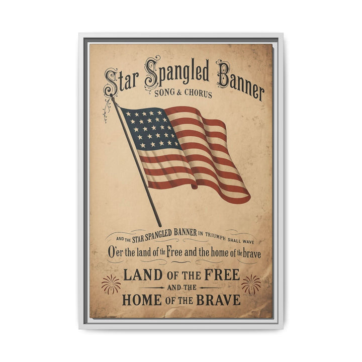 Star - Spangled Honor | Framed Patriotic Canvas Wall Art - Canvas - Texas Cowboy Creations
