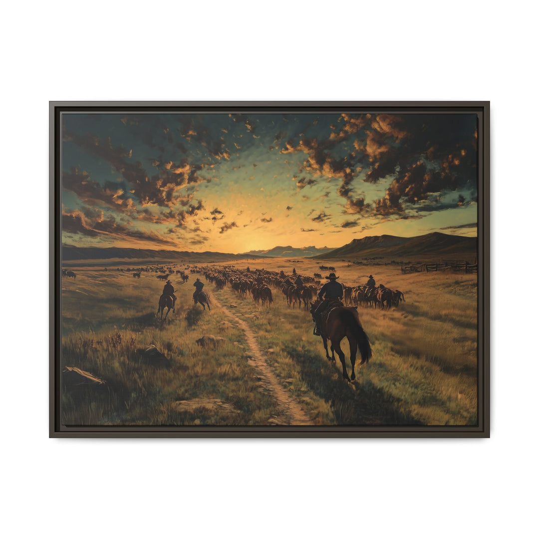 Rise and Ride - Framed Horizontal - Texas Cowboy Creations