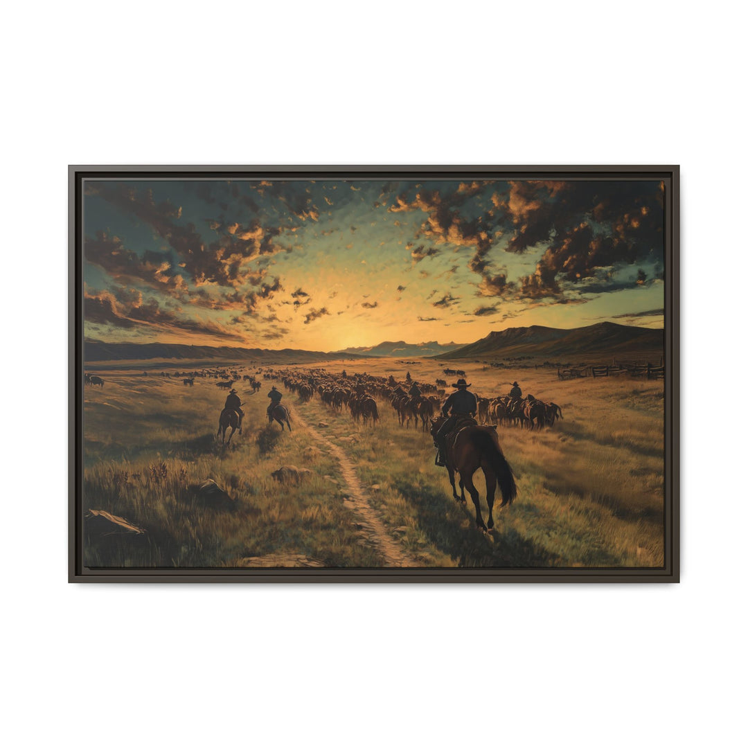 Rise and Ride - Framed Horizontal - Texas Cowboy Creations