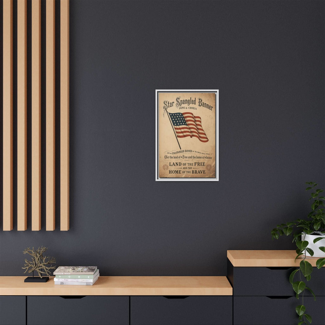 Star - Spangled Honor | Framed Patriotic Canvas Wall Art - Canvas - Texas Cowboy Creations