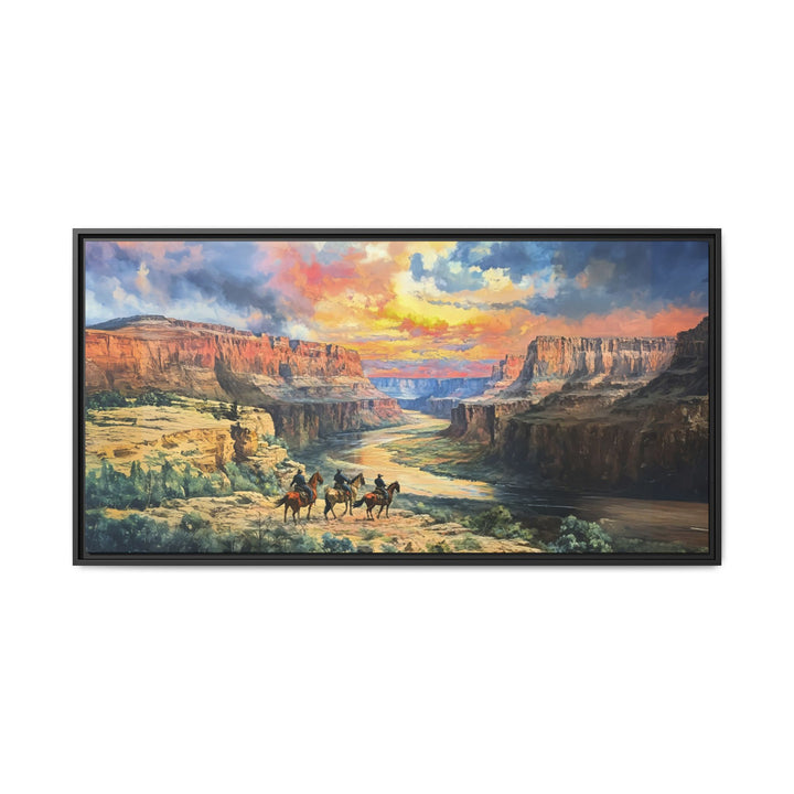 Riders Beneath the Painted Sky | Framed Horizontal keep - Texas Cowboy Creations