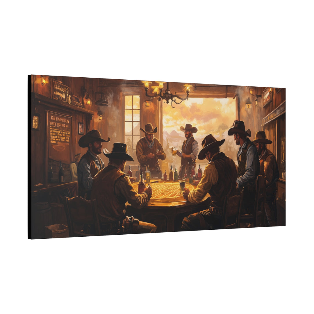 Cards and Cowboys| Horizontal Canvas - Texas Cowboy Creations