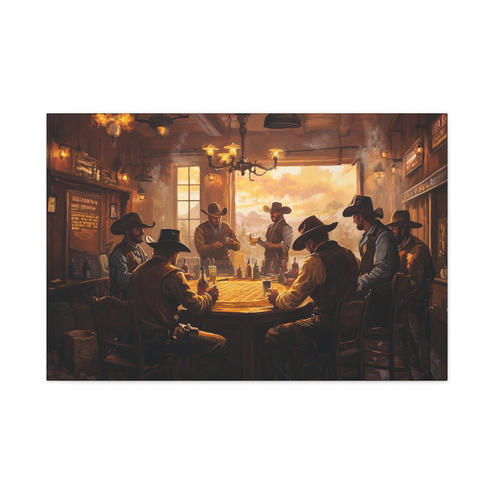Cards and Cowboys - Horizontal Canvas - Texas Cowboy Creations