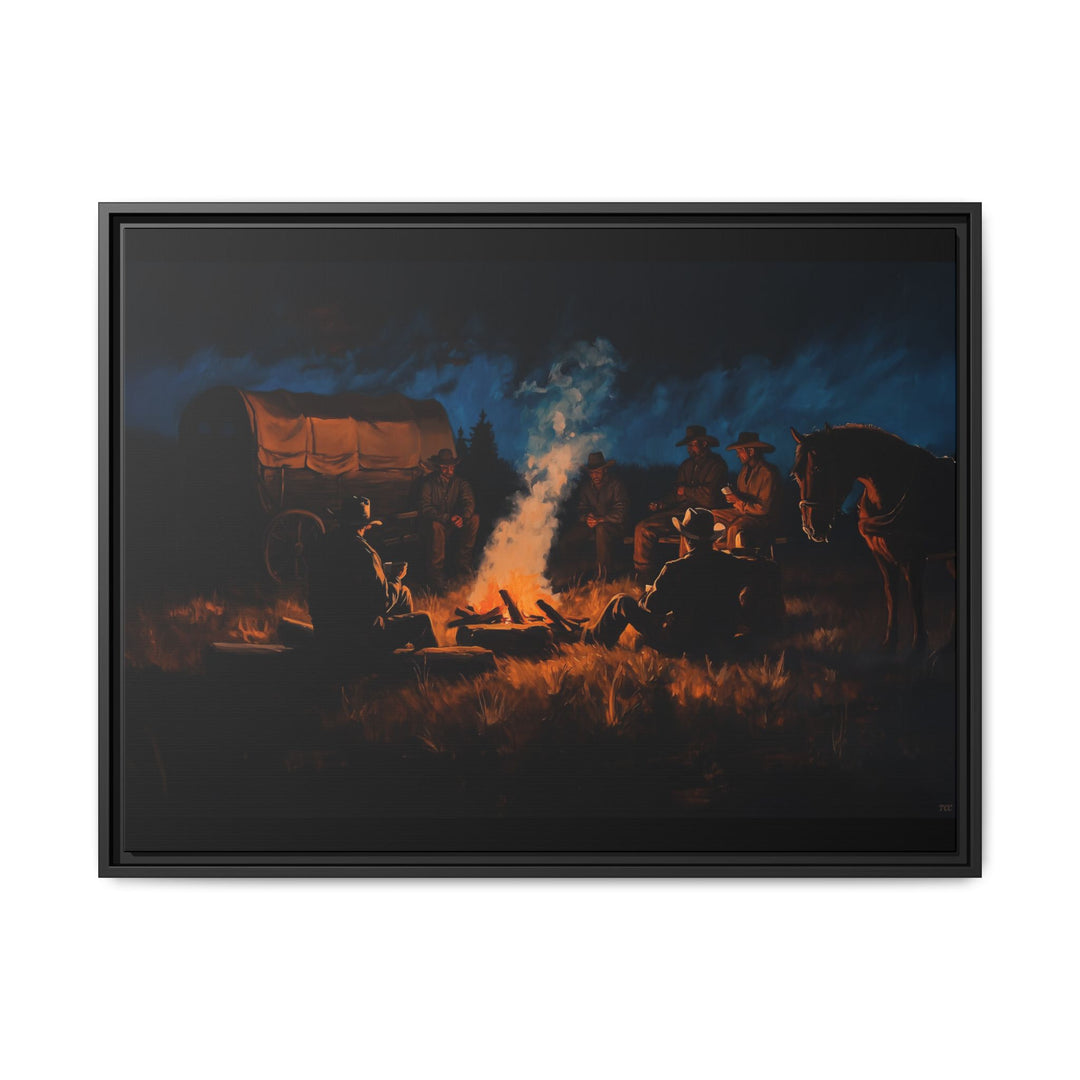 Campfire Tales - Framed Horizontal - Texas Cowboy Creations