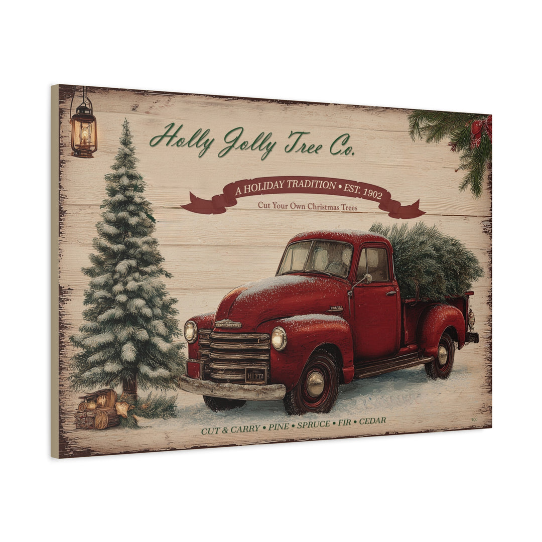 Holly Jolly Tree Co. | Holiday Canvas - Texas Cowboy Creations