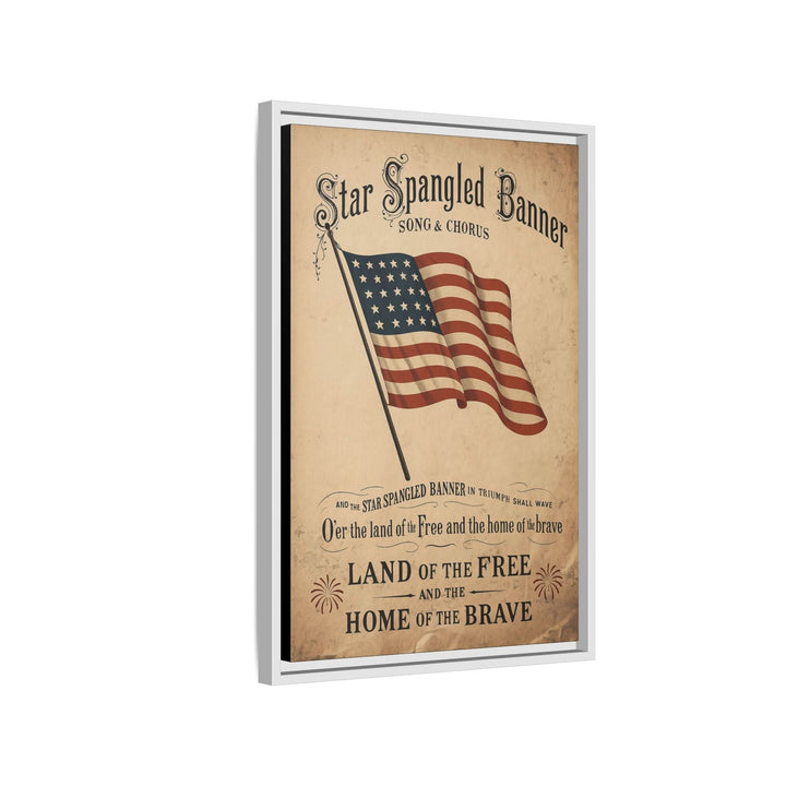 Star - Spangled Honor | Framed Patriotic Canvas Wall Art - Canvas - Texas Cowboy Creations