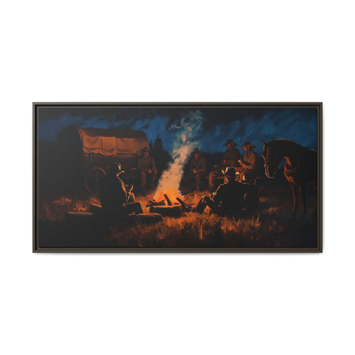 Campfire Tales - Framed Horizontal - Texas Cowboy Creations