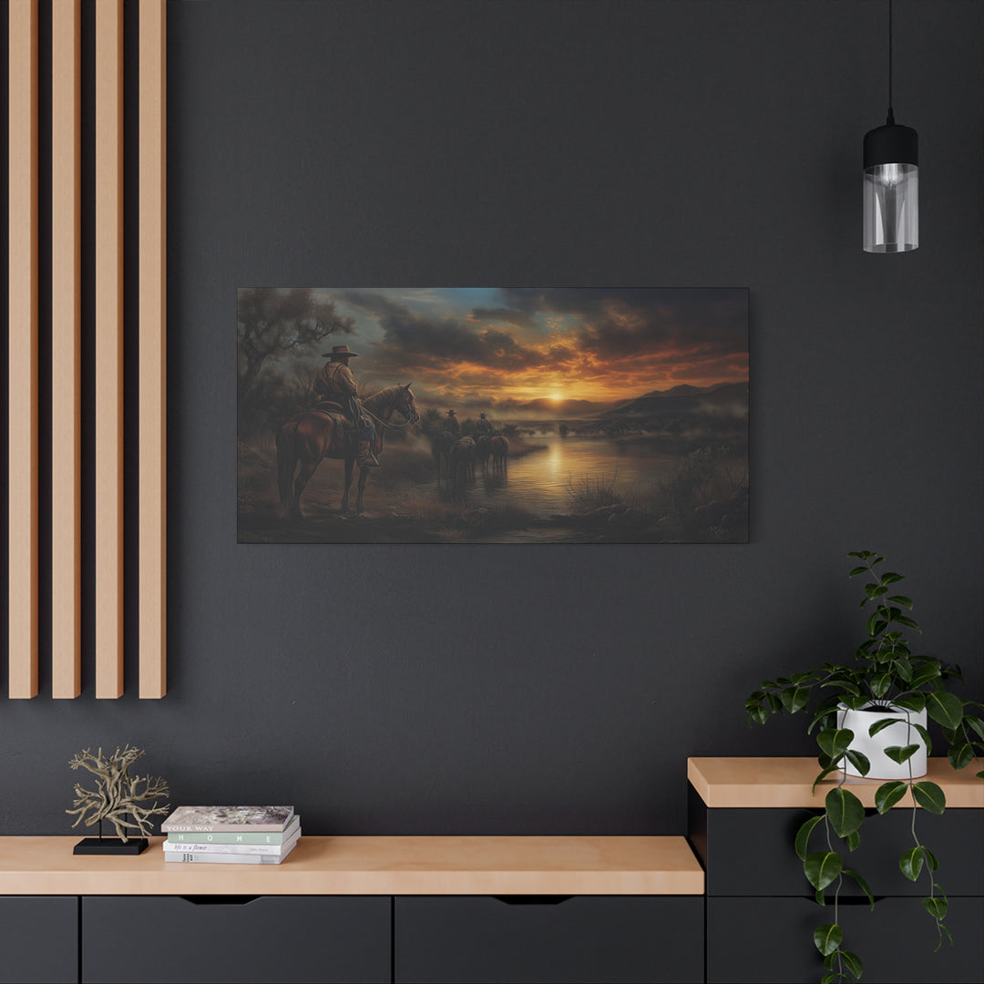 Stewards of the Lone Star Legacy - Horizontal Canvas - Texas Cowboy Creations