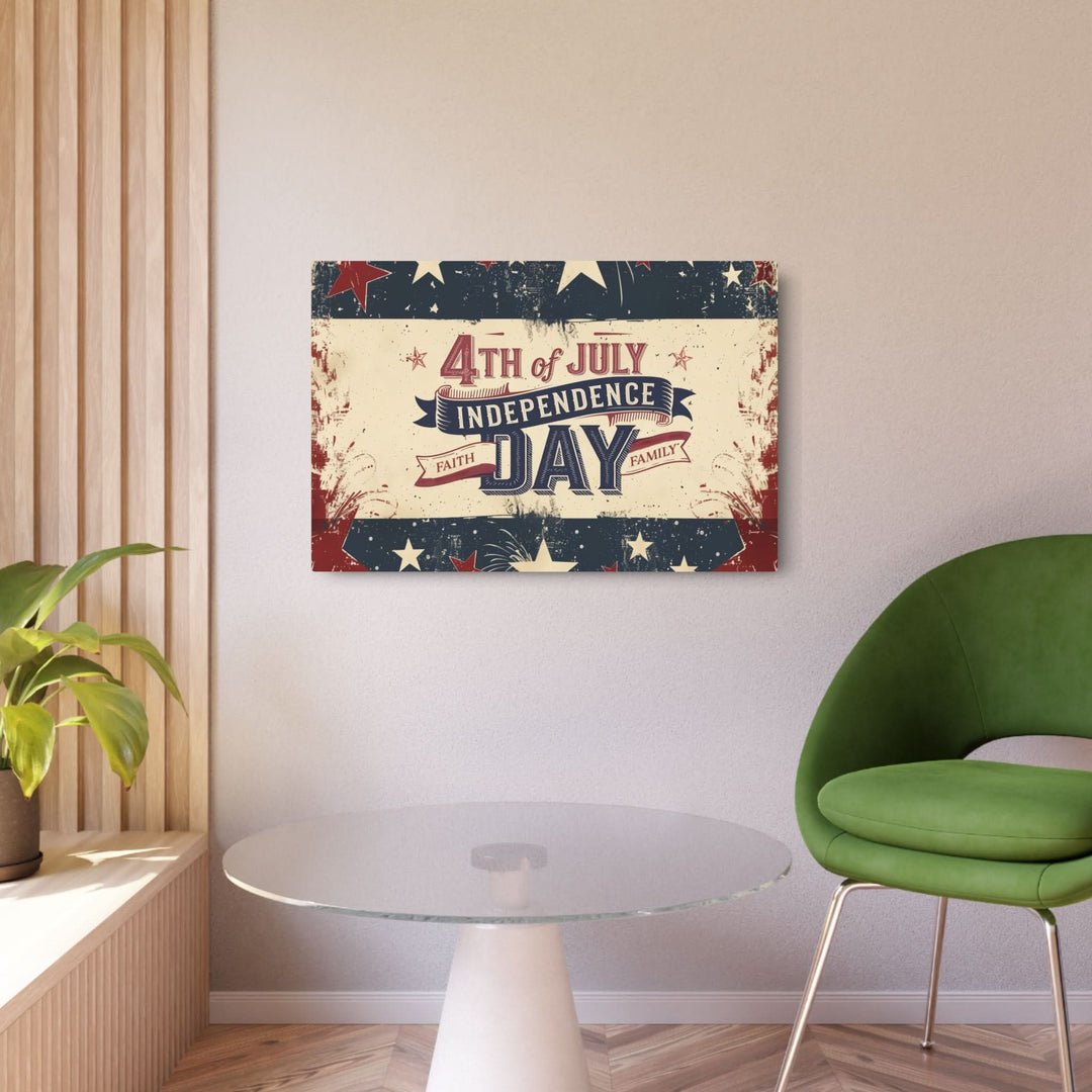 Faith &amp; Family – 4th of July Patriotic Metal Sign - Home Decor - Texas Cowboy Creations