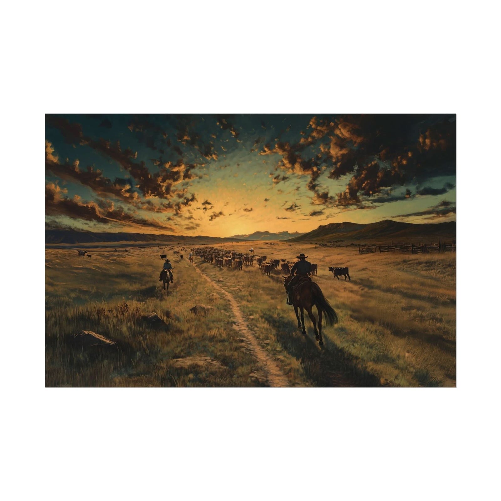 Rise and Ride | Fine Art Print - Poster - Texas Cowboy Creations