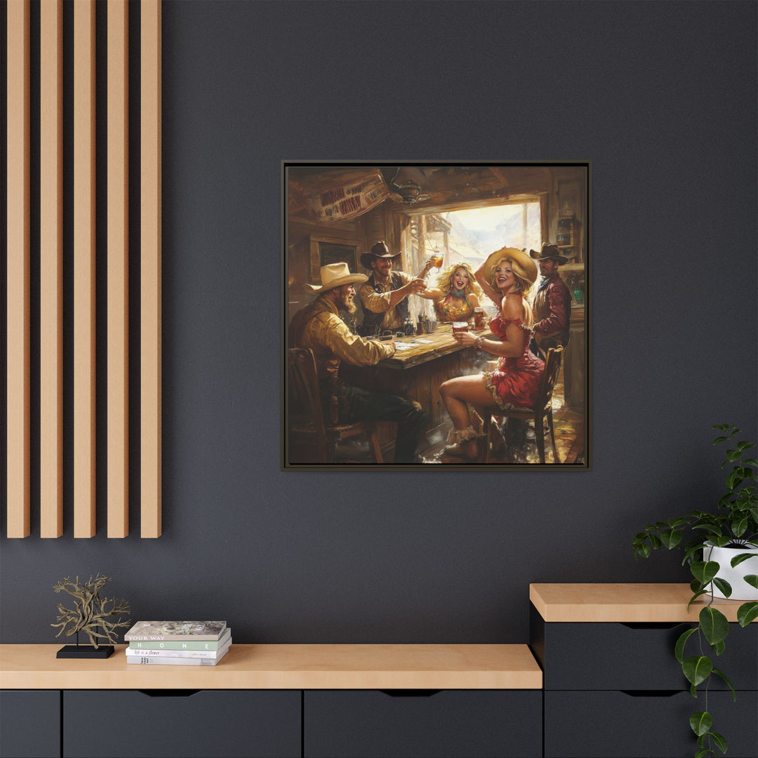 Texas Trail Cheers - Framed Square - Texas Cowboy Creations