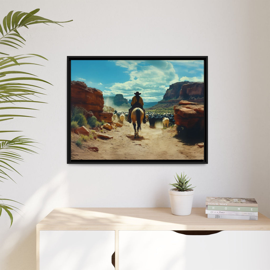 Canyon Drive - Framed Horizontal - Texas Cowboy Creations