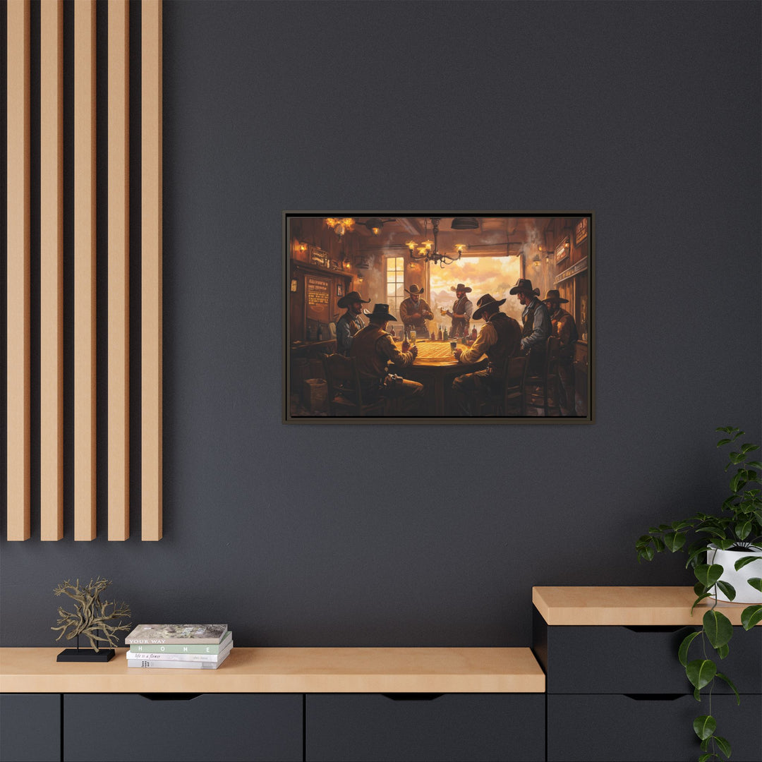 Cards and Cowboys - Framed Horizontal - Texas Cowboy Creations