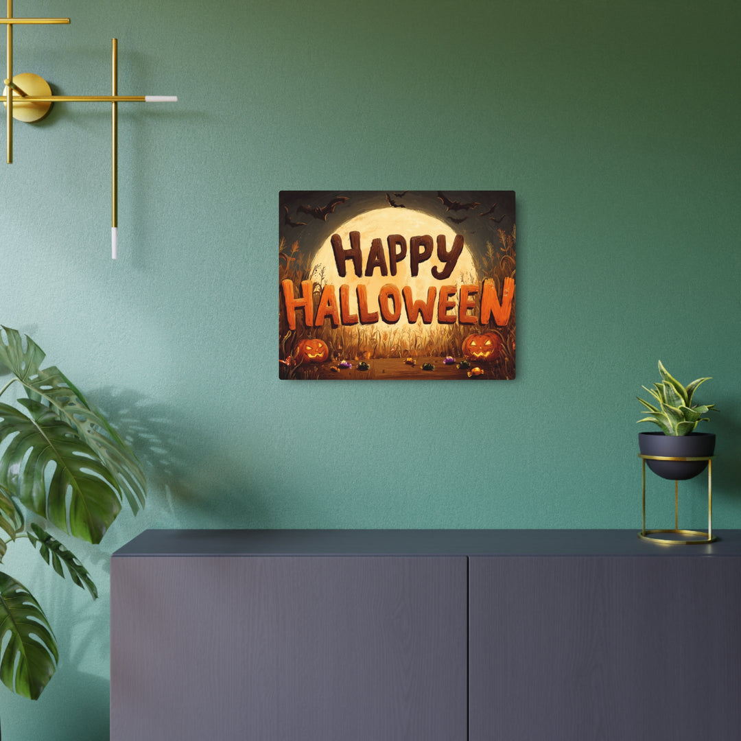Halloween Pumpkin Moon | Rustic Metal Sign