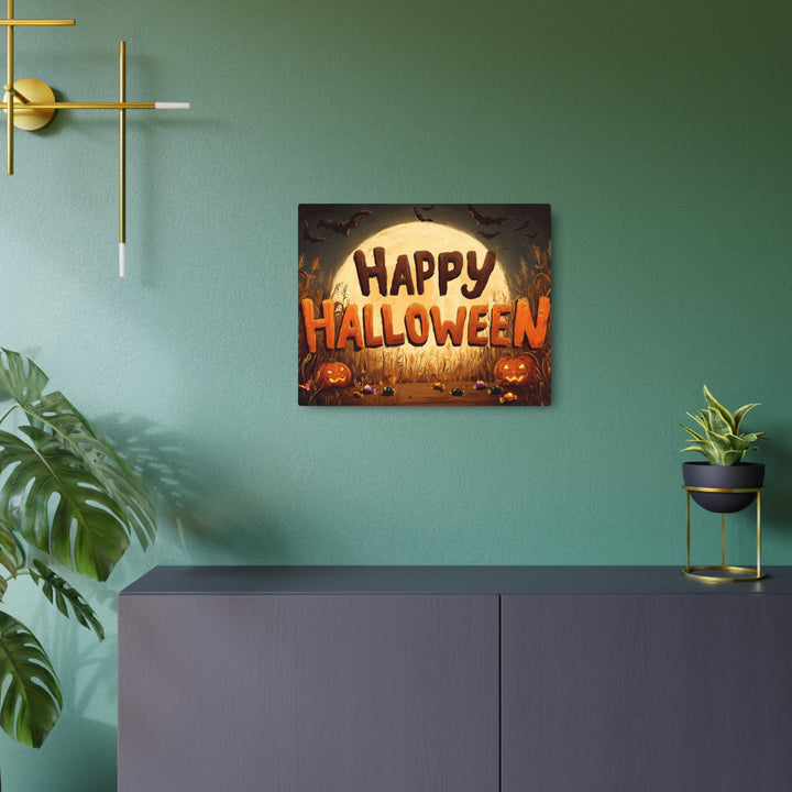 Halloween Pumpkin Moon | Rustic Metal Sign