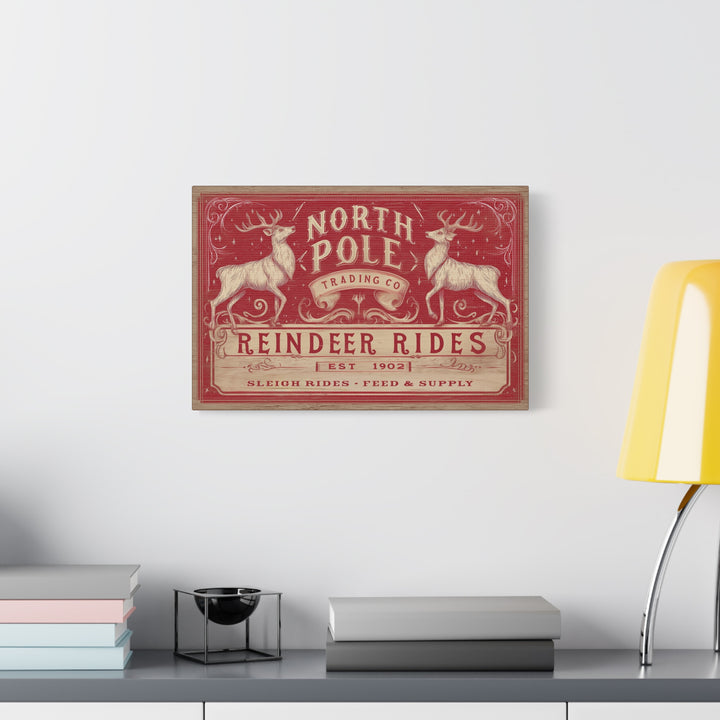 North Pole Trading Co. – Reindeer Rides Canvas - Texas Cowboy Creations