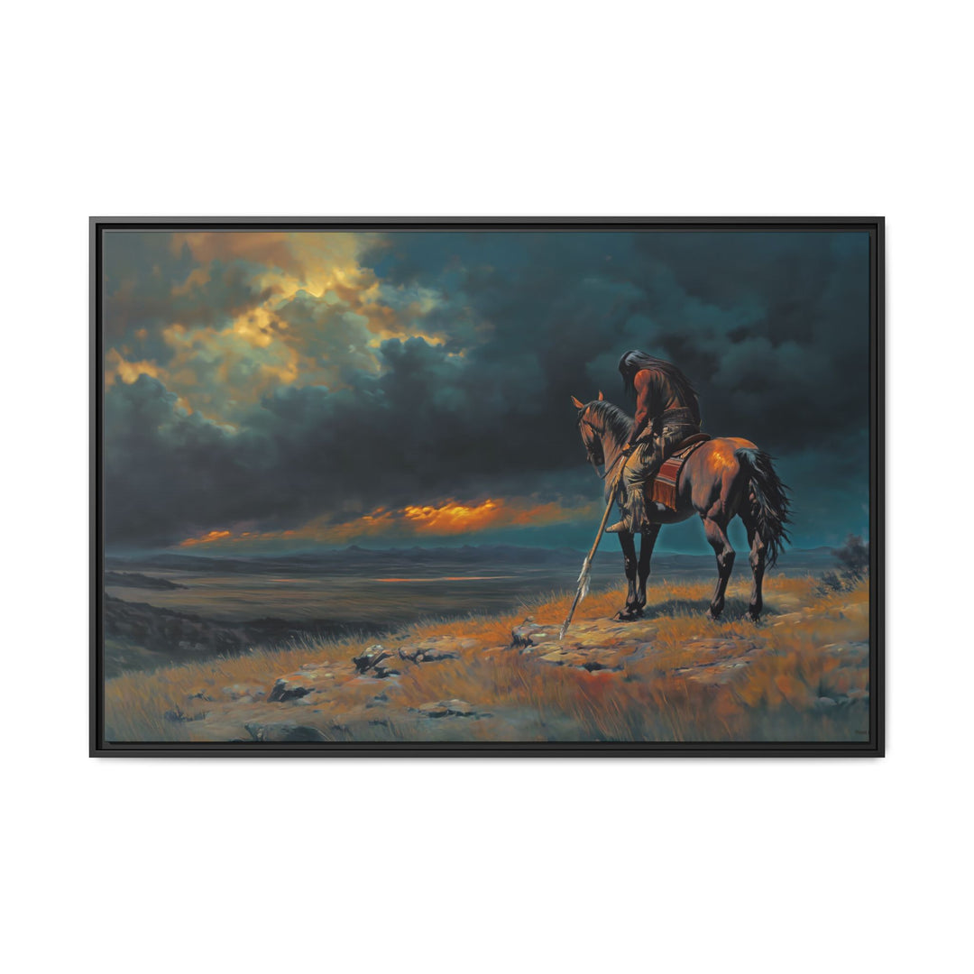 Warrior of the Dying Sun | Framed Horizontal - Texas Cowboy Creations