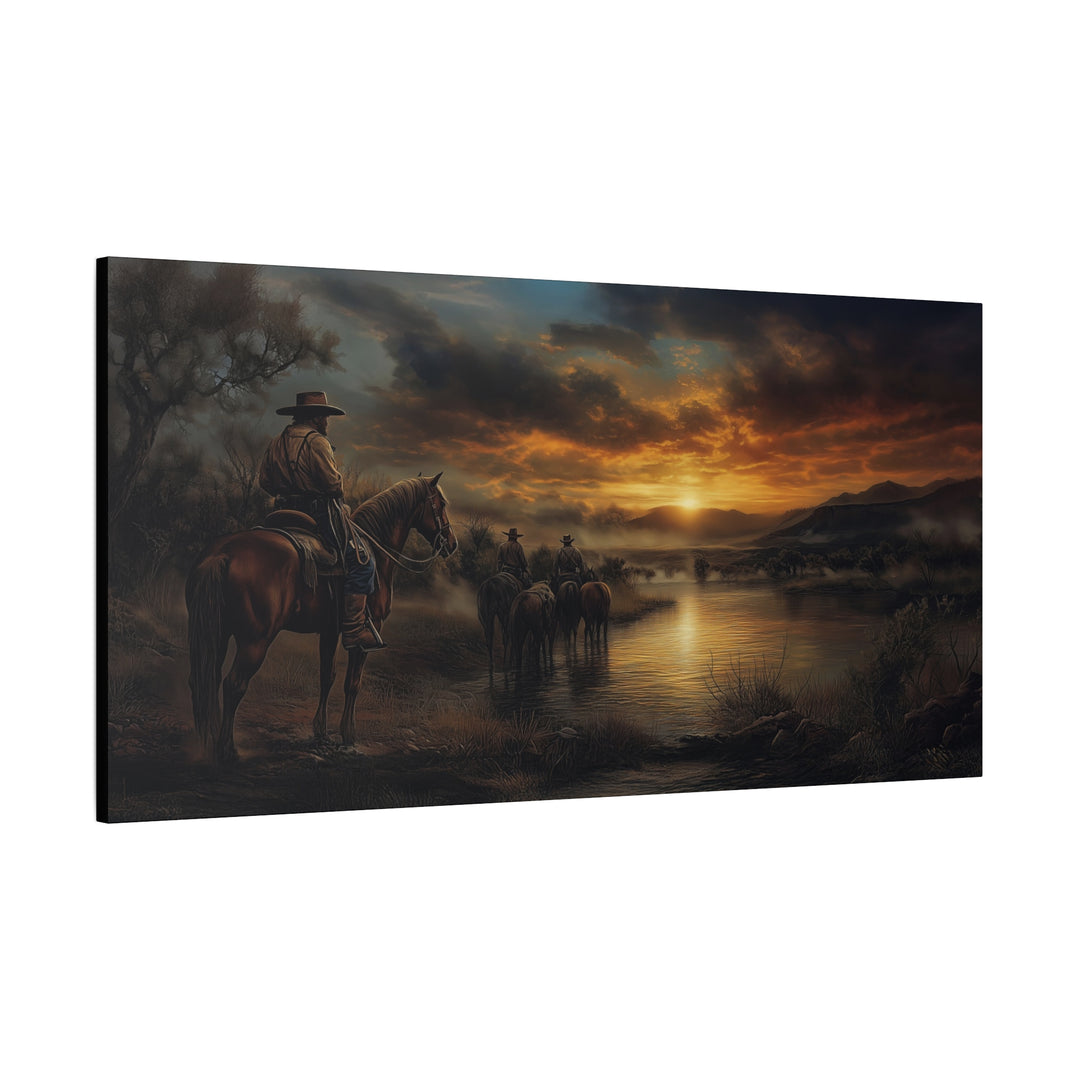 Stewards of the Lone Star Legacy - Horizontal Canvas - Texas Cowboy Creations
