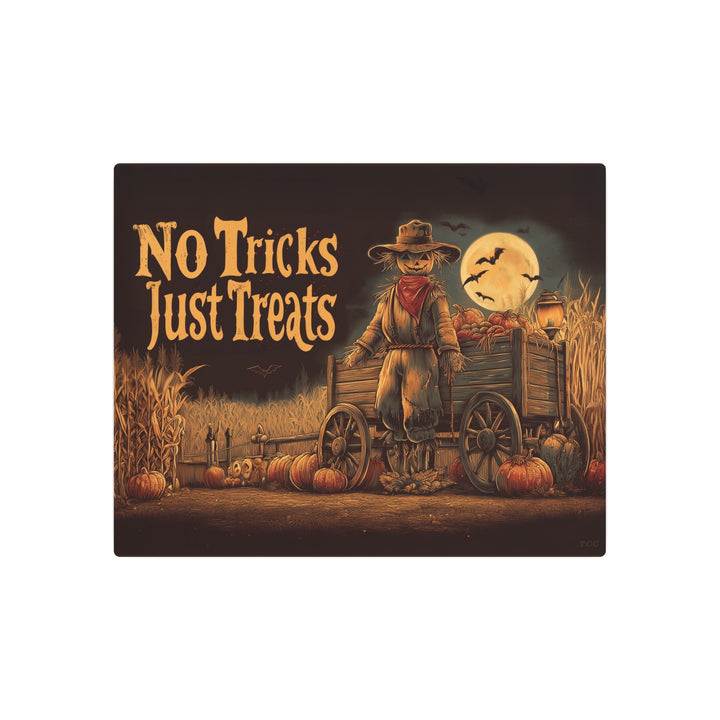 Smaller No Tricks Just Treats – Scarecrow Wagon Sign
