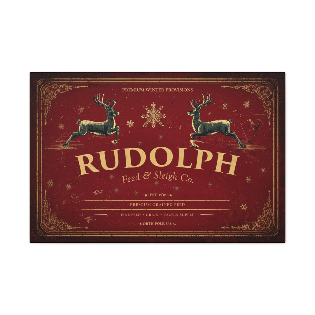 Rudolph Feed & Sleigh Co. Canvas - Texas Cowboy Creations