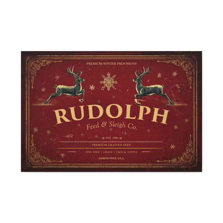 Rudolph Feed & Sleigh Co. Canvas - Texas Cowboy Creations