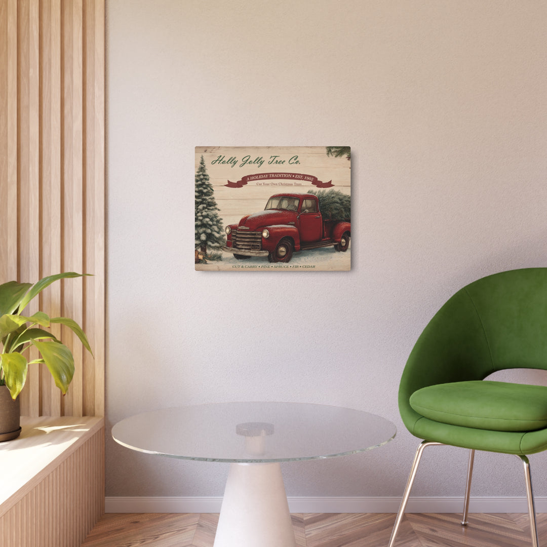 Holly Jolly Tree Co. | Holiday Metal Sign 20x16 - Texas Cowboy Creations