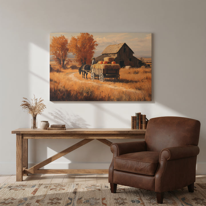 Autumn with Grampa - Canvas - Texas Cowboy Creations