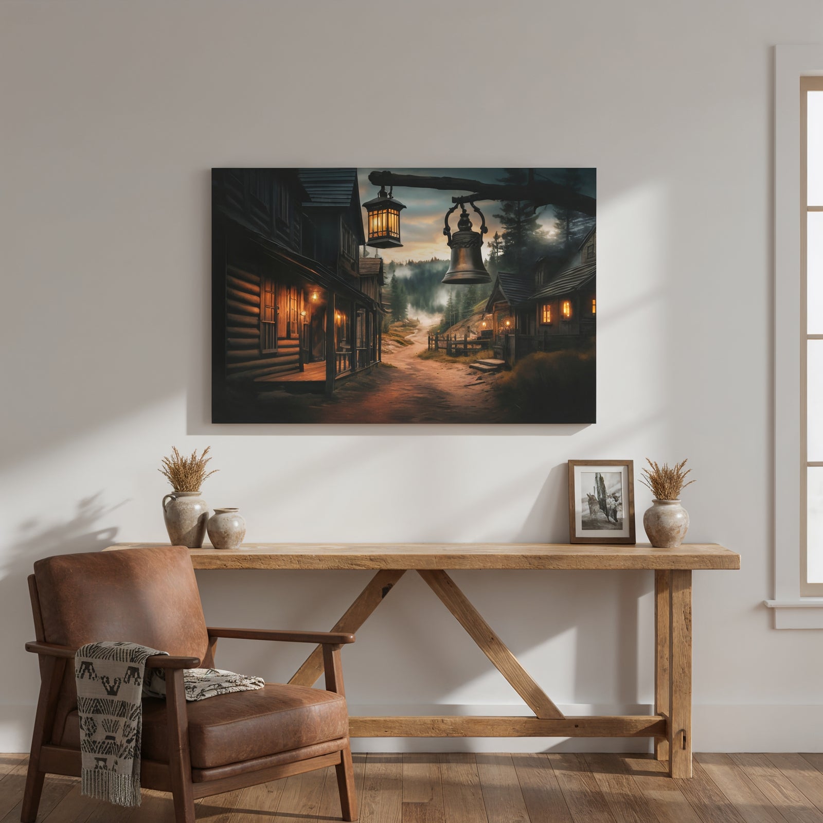 Dusty Trails and Evening Bells - Canvas - Texas Cowboy Creations