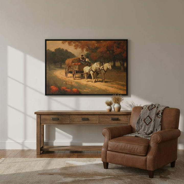 Fathers & Sons, Autumn Ride - Canvas - Texas Cowboy Creations
