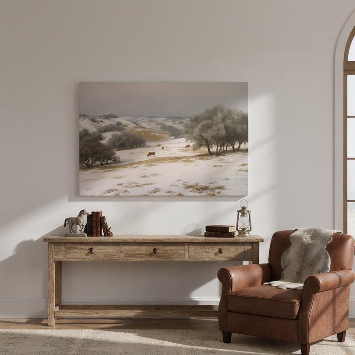 Cold Mornin’ Unframed - Canvas - Texas Cowboy Creations