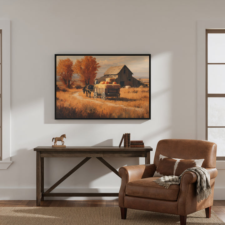 Autumn with Grampa - Canvas - Texas Cowboy Creations