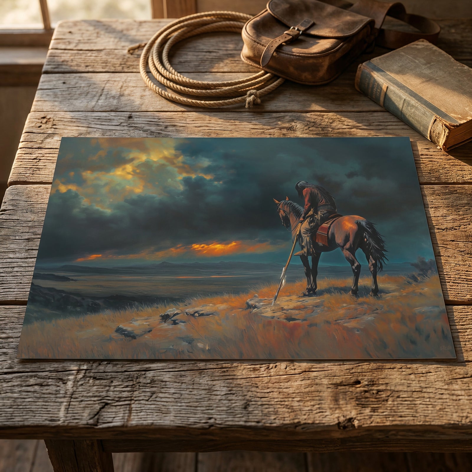 When the Sky Grows Heavy | Fine Art Print - Poster - Texas Cowboy Creations