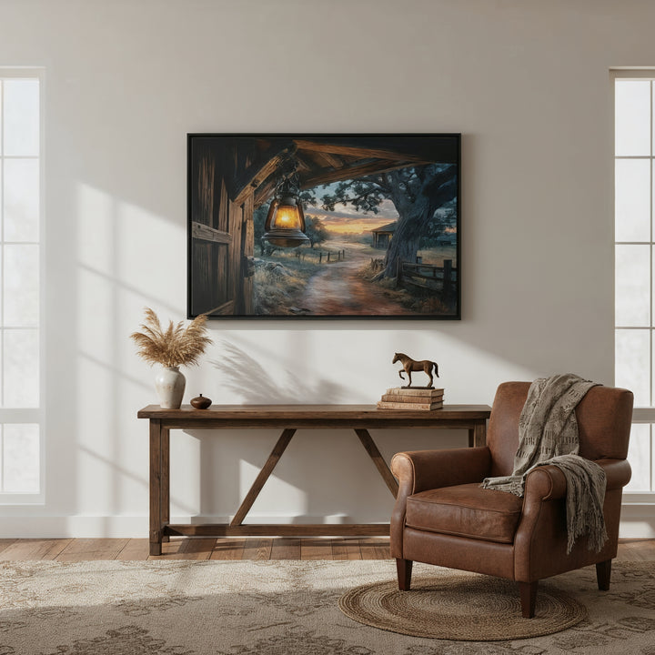 Texas Hill Country Sunset - Canvas - Texas Cowboy Creations