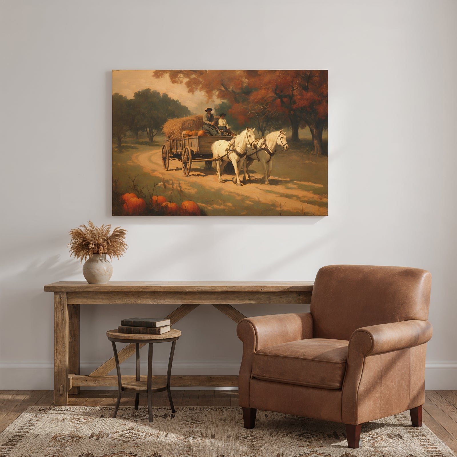 Fathers & Sons, Autumn Ride - Canvas - Texas Cowboy Creations