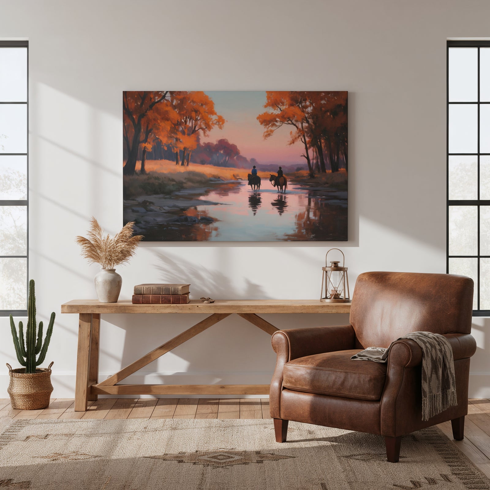 Evening Ride Home - Canvas - Texas Cowboy Creations