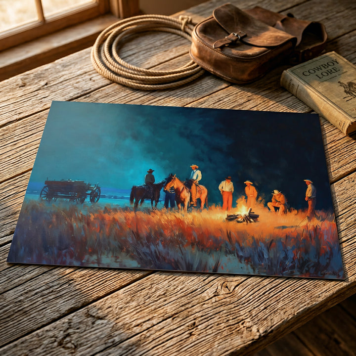 Fires of the Frontier | Fine Art Print - Poster - Texas Cowboy Creations